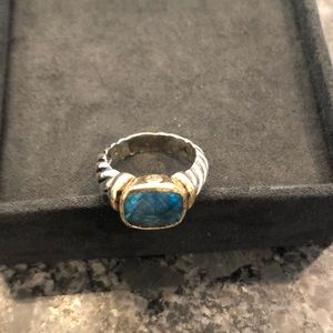 Noblesse Hampton Blue Topaz w/ 14k gold Vintage